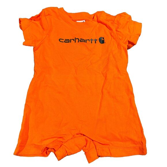 Carhartt Other - Carhartt Orange One Piece Size 6Months Toddler Childs Shorts Pumpkin Logo
